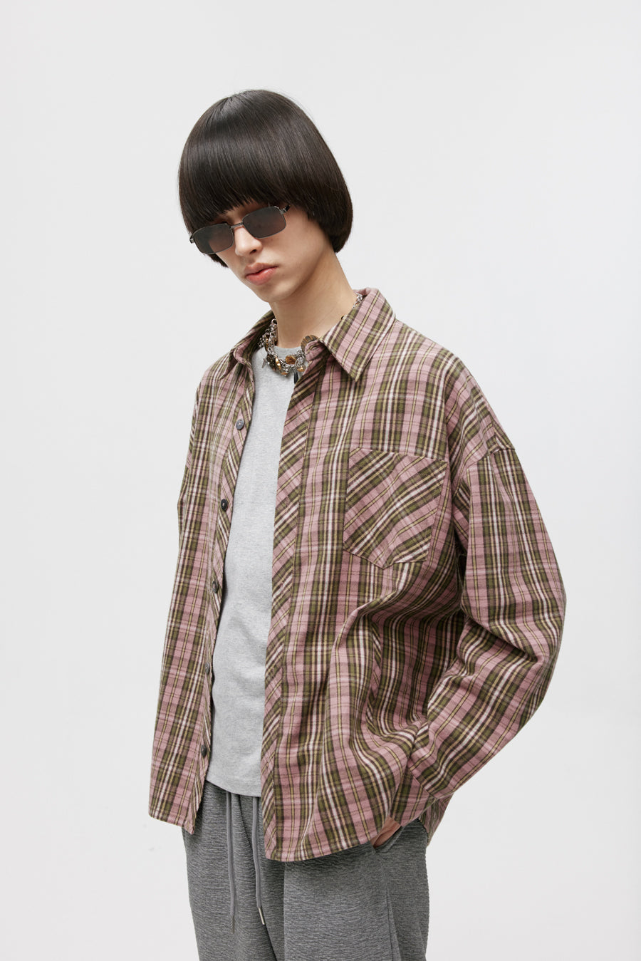 Retro Casual Plaid Pocket Shirt