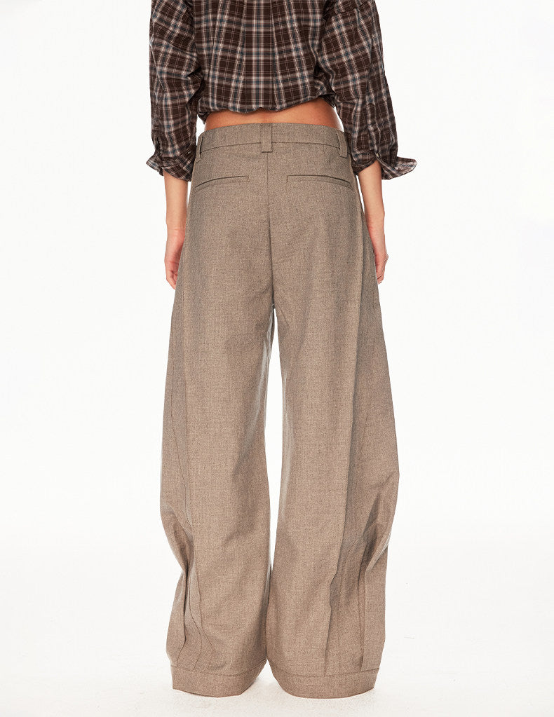 High-End Style 3D Pleated Casual Pants