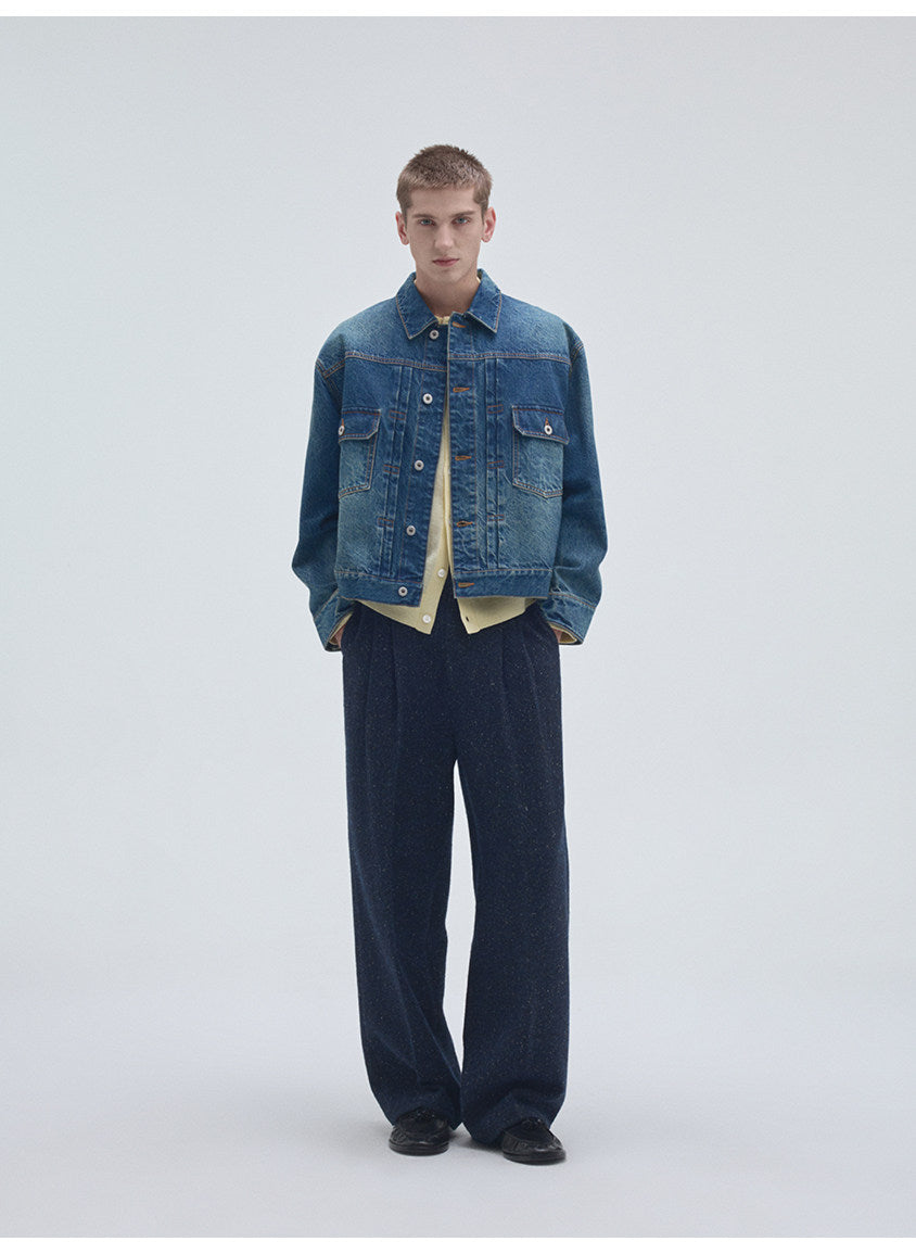 Vintage-Wash Denim Jacket