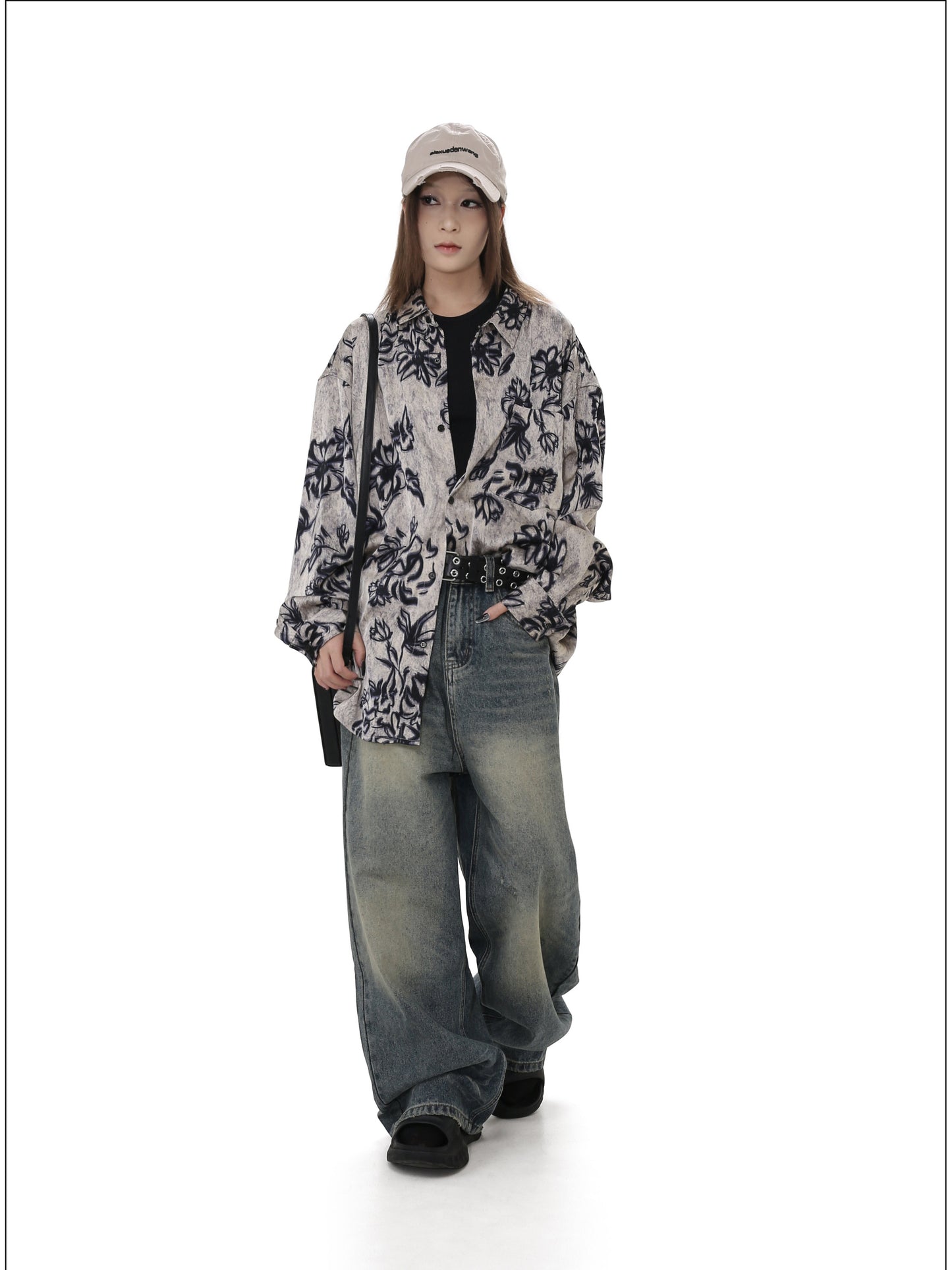 Relaxed Fit Retro Floral Print Shirt