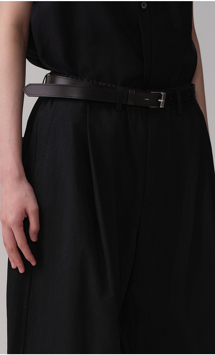Retro-Style Cowhide Belt