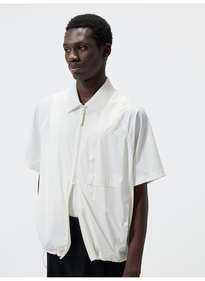 Nylon-Laminated Multi-Pocket Shirt