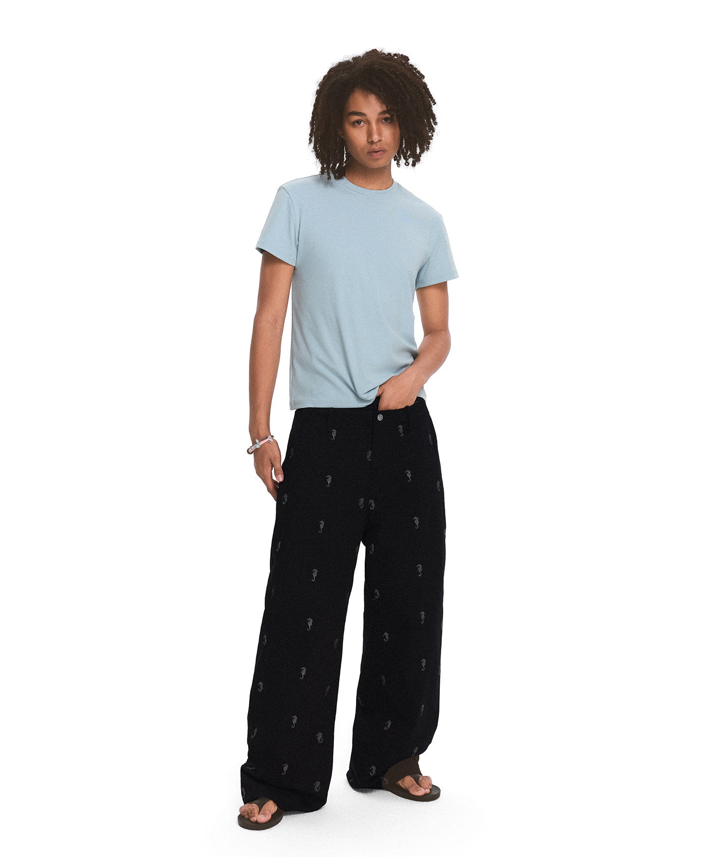 Basic Solid-Color Slim-Fit T-Shirt