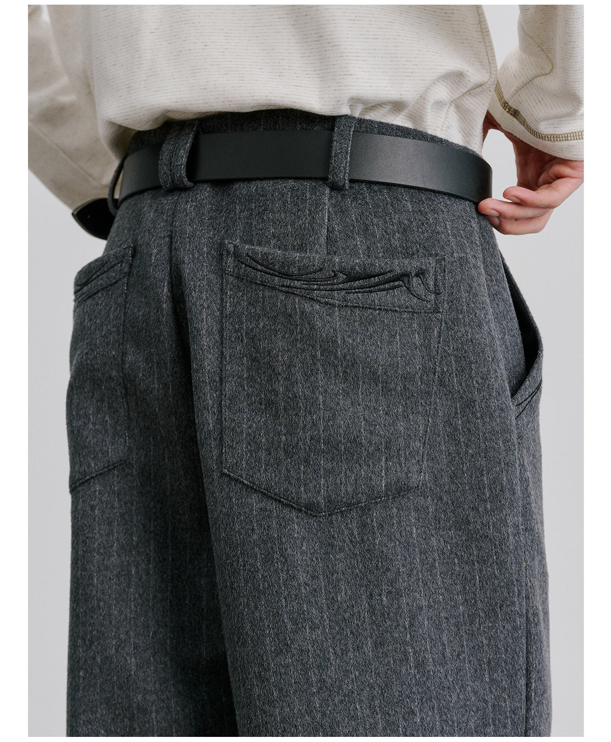 Wool Straight-Leg Pants