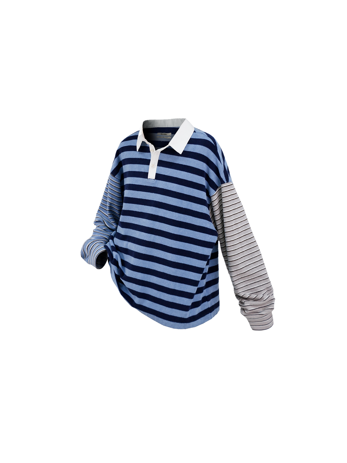 Asymmetrical Color-Block Polo Shirt