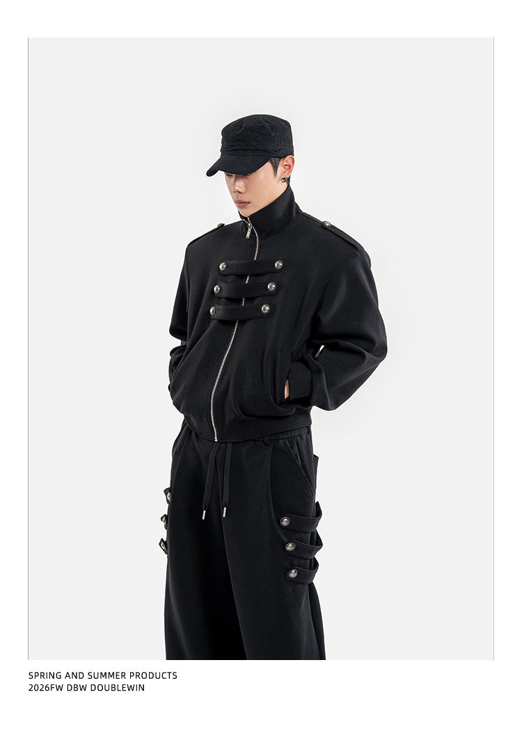 Multifunctional Wide-Shoulder Sweatshirt Set