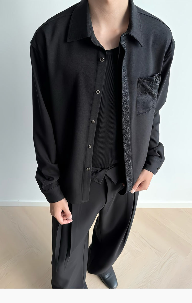 Embroidered Pocket Casual Shirt