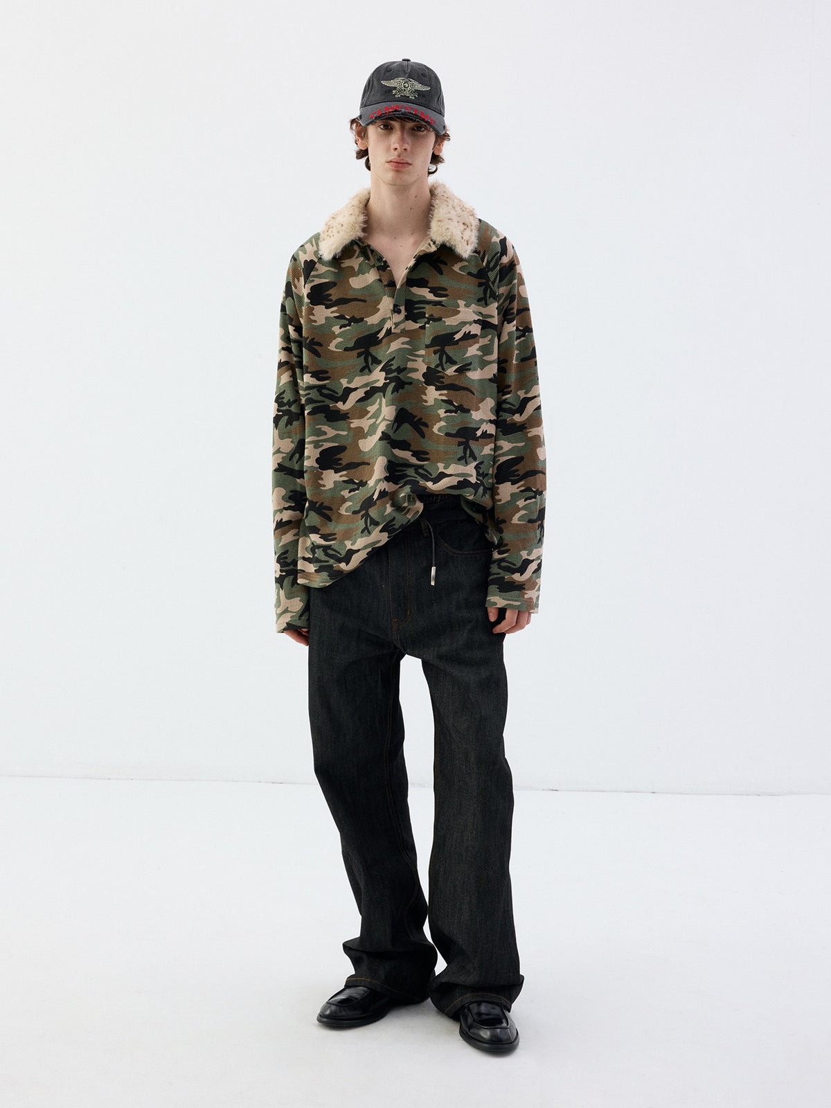 Loose-Fit Straight-Leg Original Color Jeans