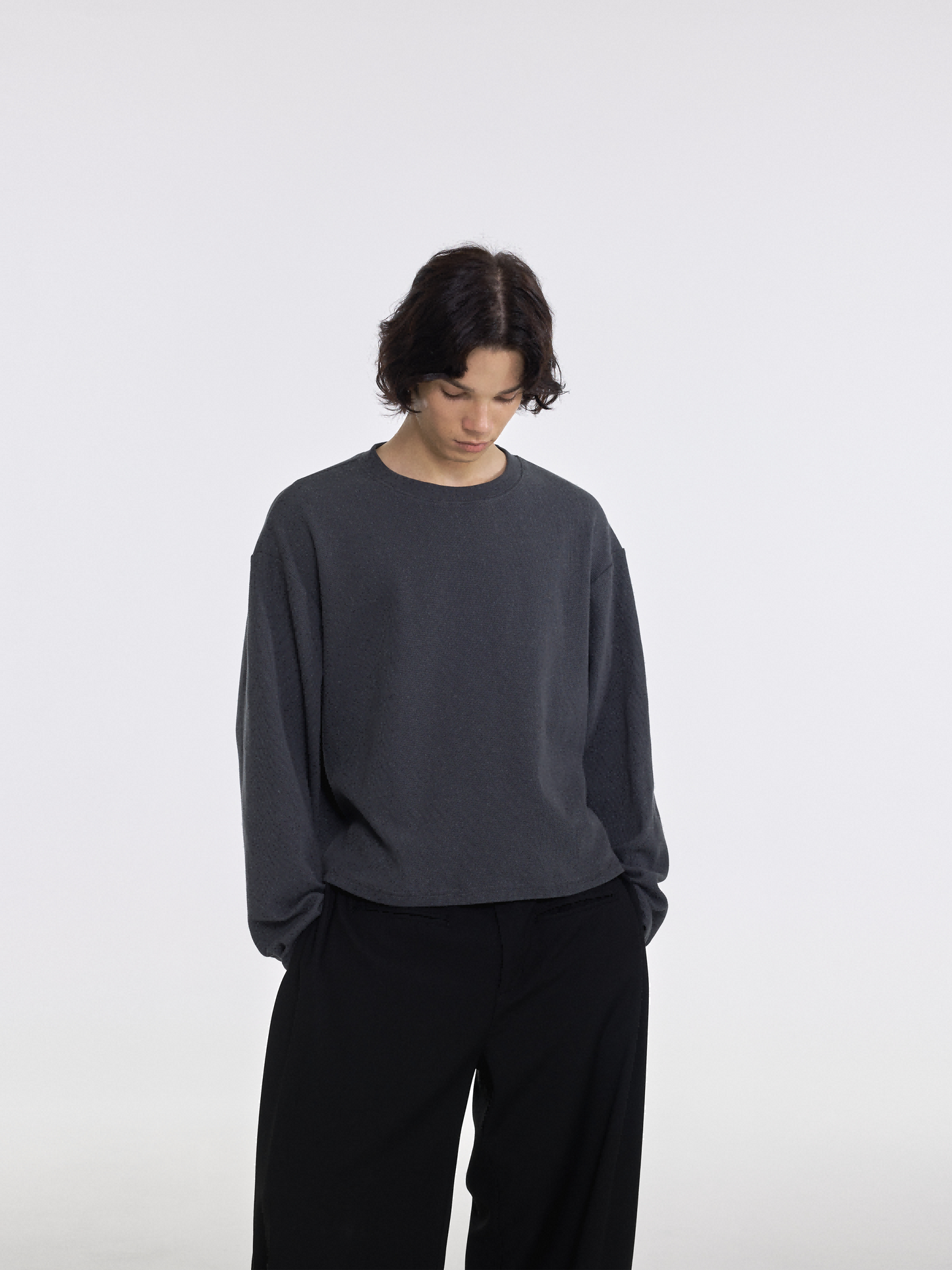 Waffle Round Neck T-Shirt