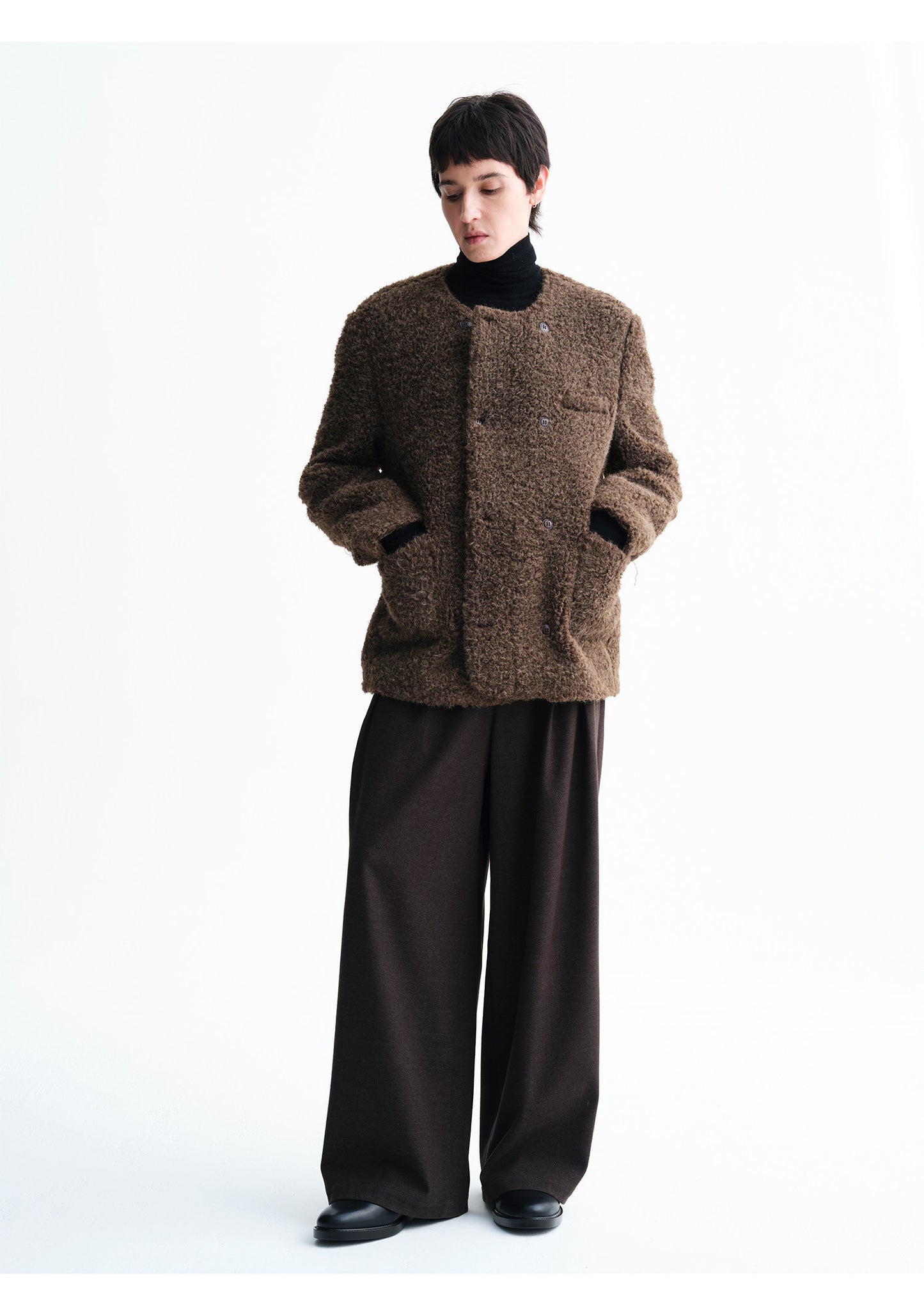 Unisex Single-Pleat Casual Pants