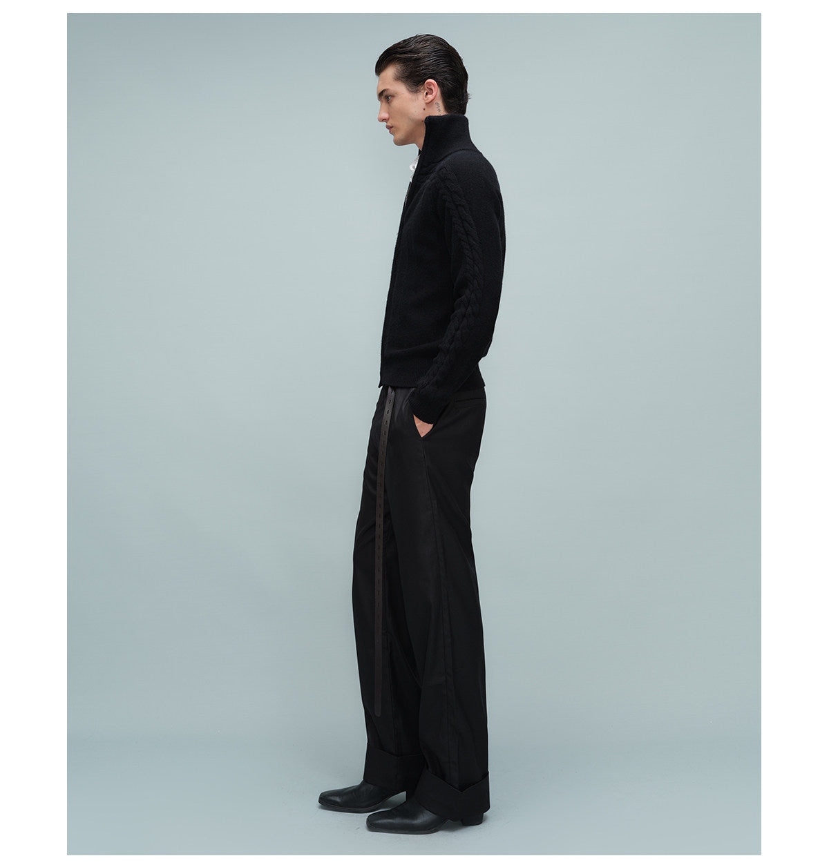 Straight-Leg, Slim-Fit Casual Pants