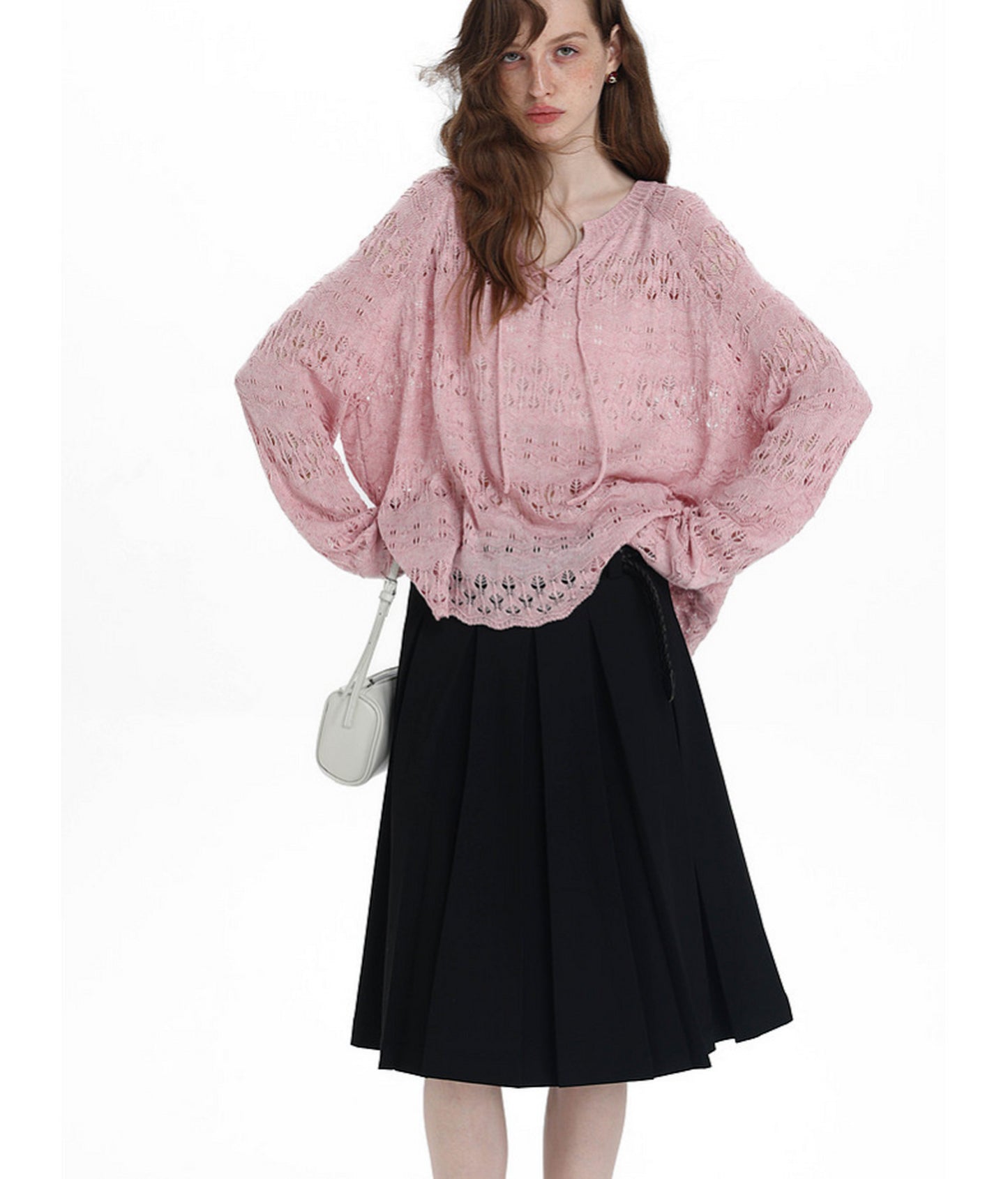Lightweight Flyknit Tie-Up Sweater
