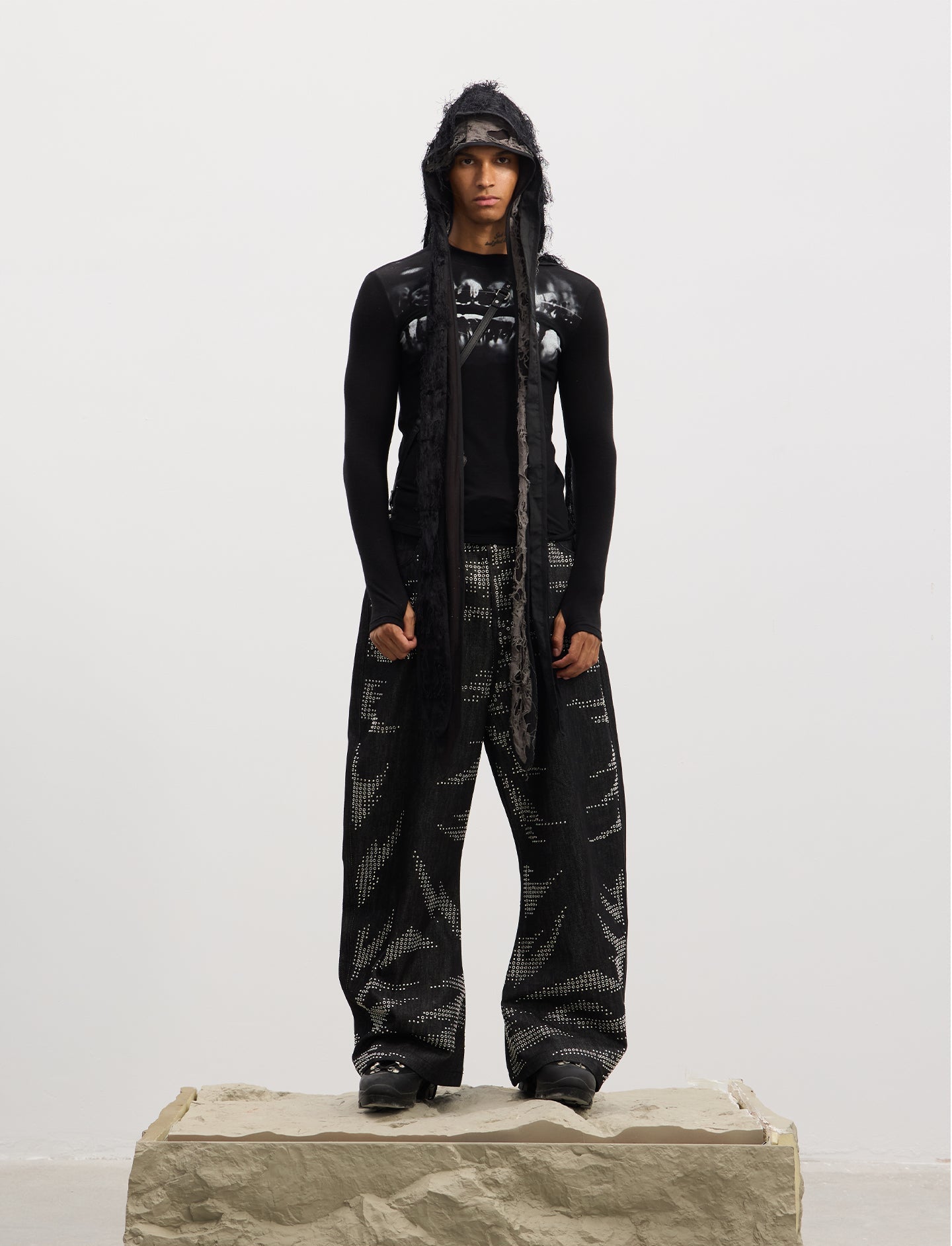 Heavy Tiger Print Jeans