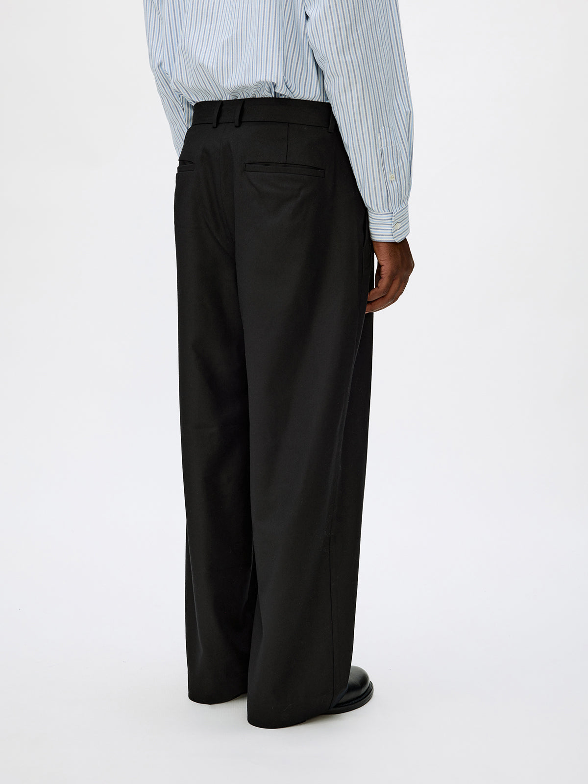 Straight-Leg Pleated Casual Pants