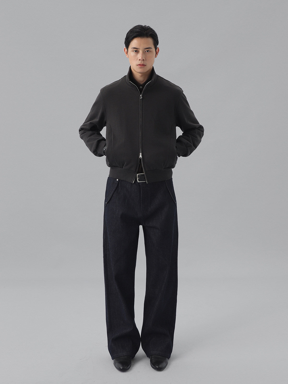 Stand-Up Collar Zip-Up Sweatshirt