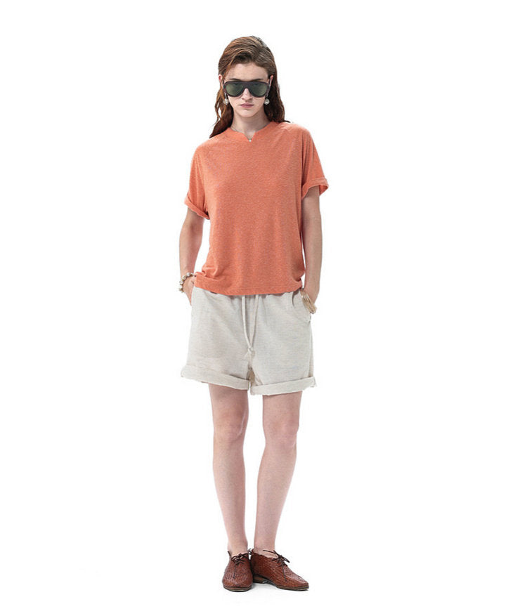 Small V-neck Raglan T-shirt
