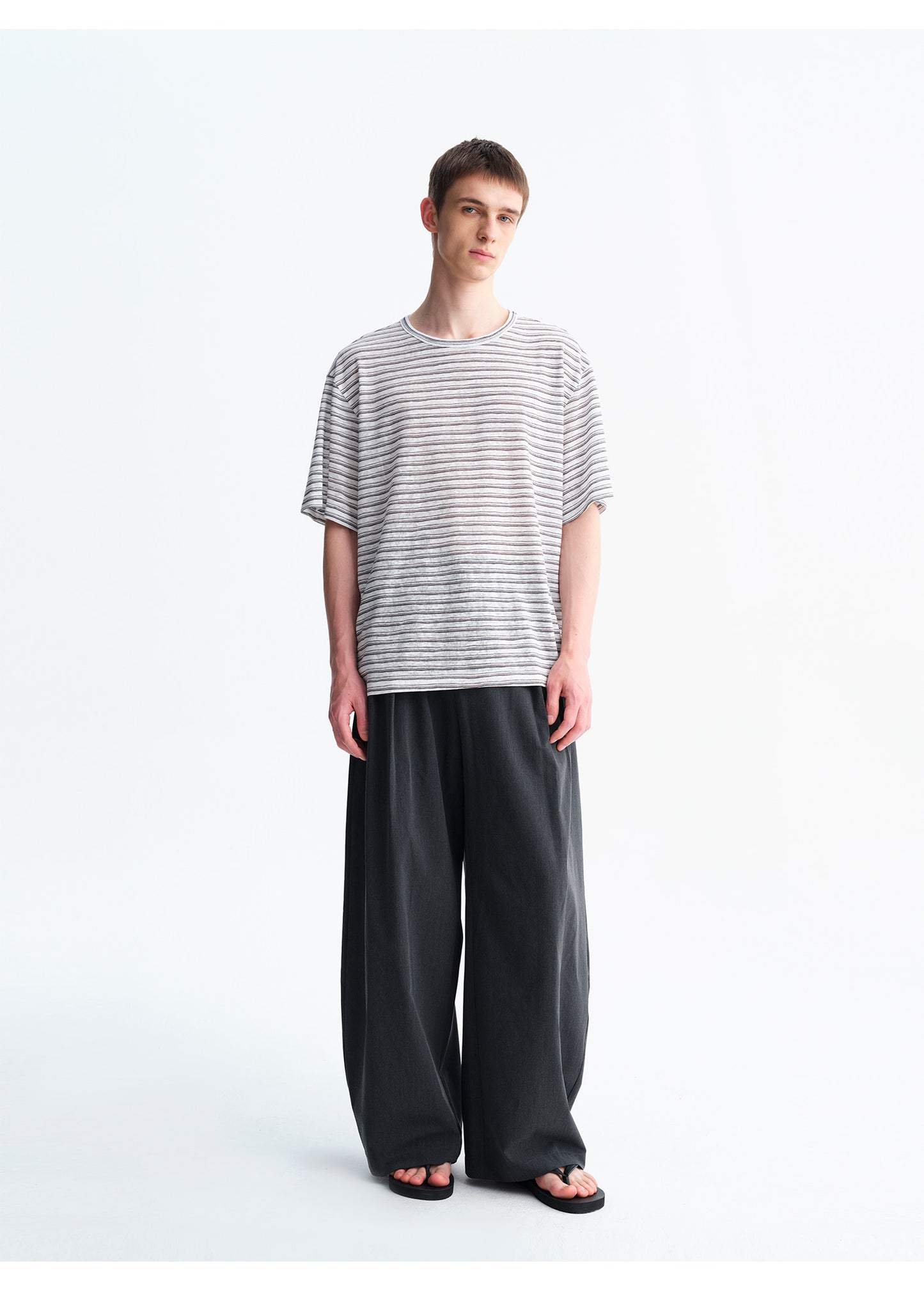 Casual Pants with Double Pleats
