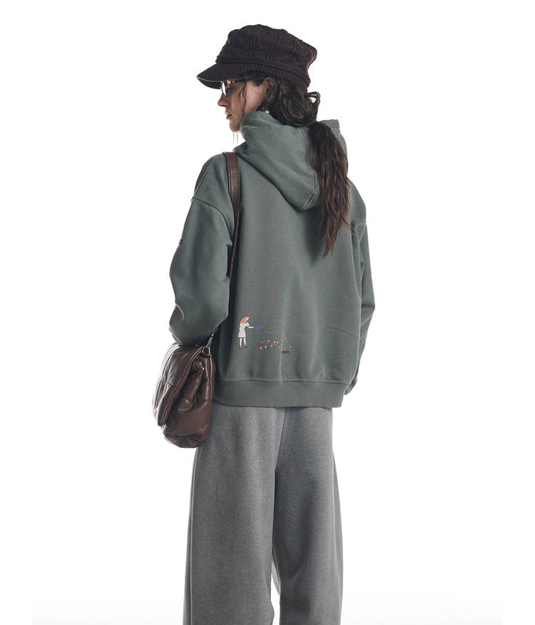 Drawstring Hooded Sweatshirt