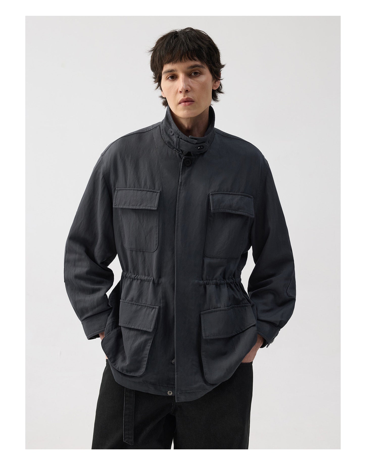 Nylon Blend Short Jacket