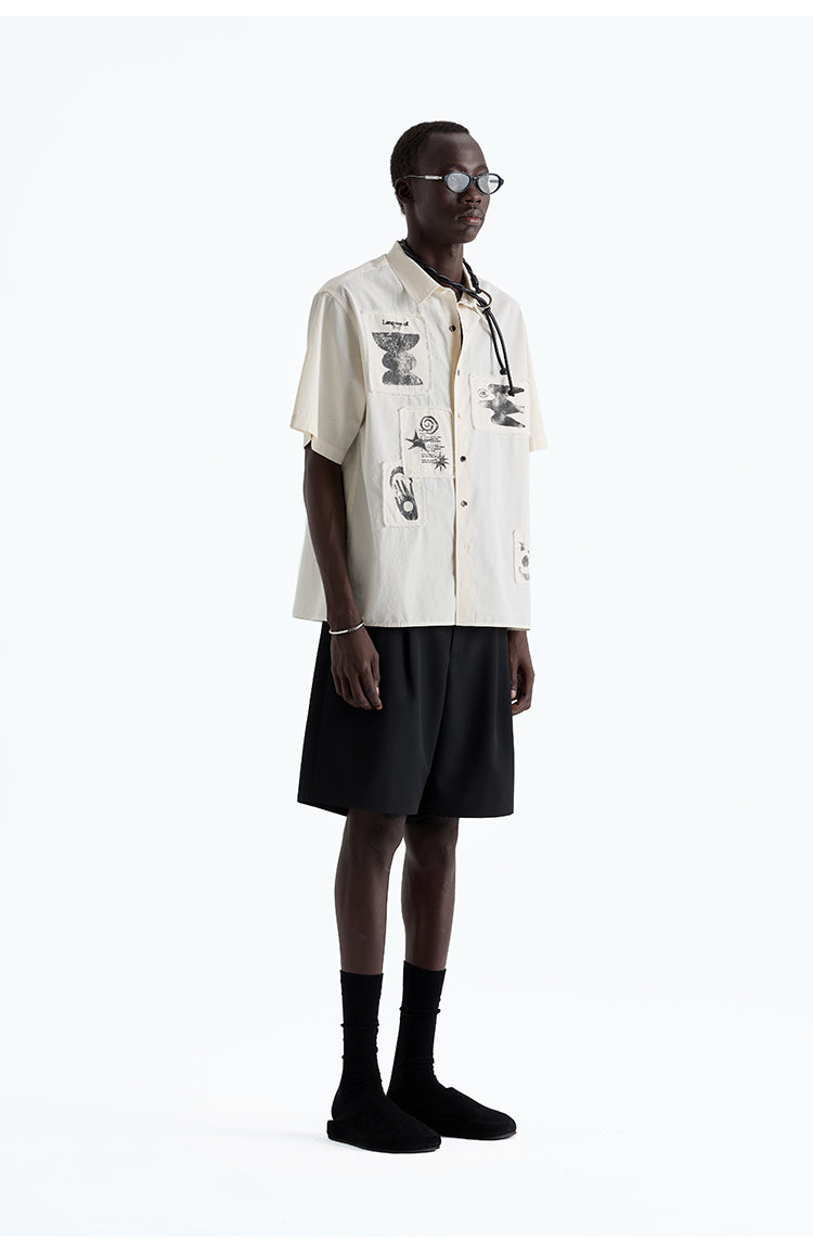 Hand Brush Patch Shirt