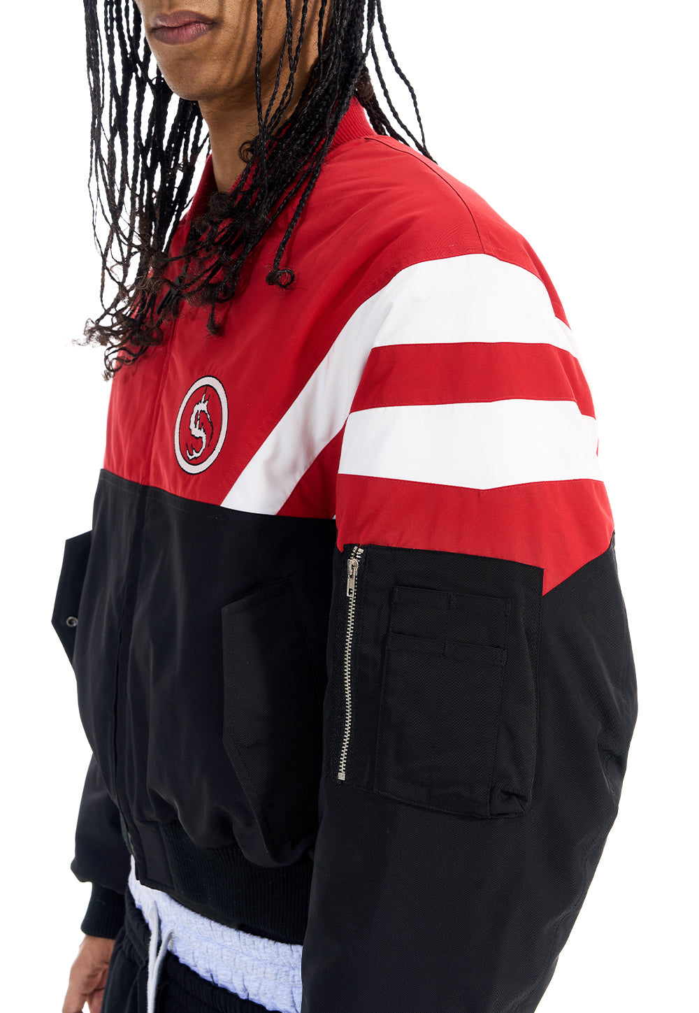 Color Block Bomber Jacket