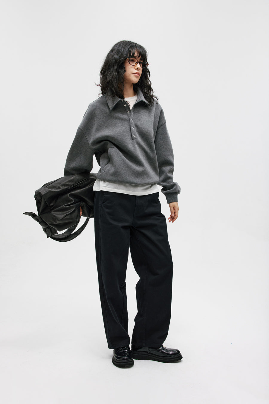 Lapel Air Layer Sweatshirt