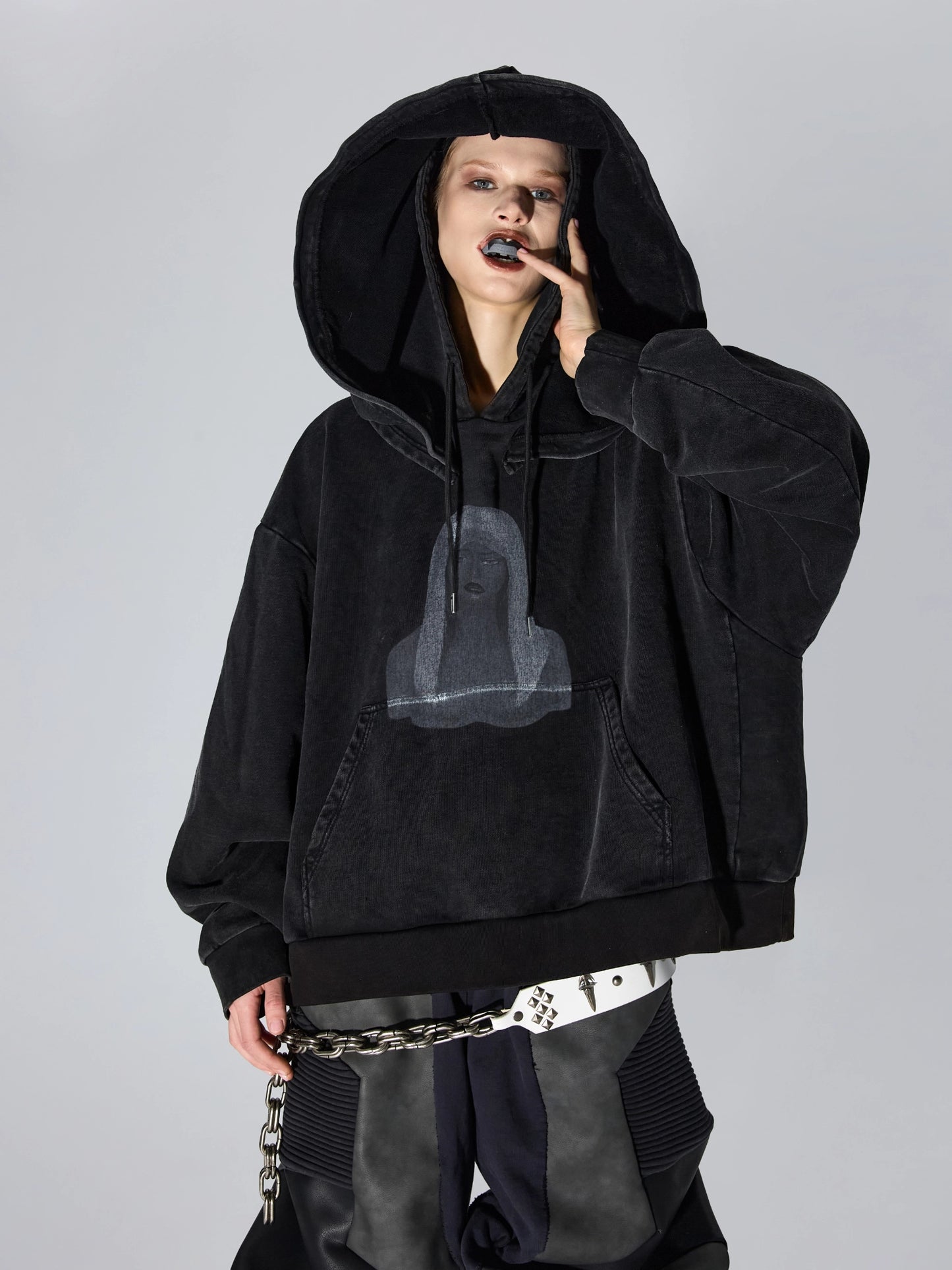 Double Layer Hooded Sweatshirt