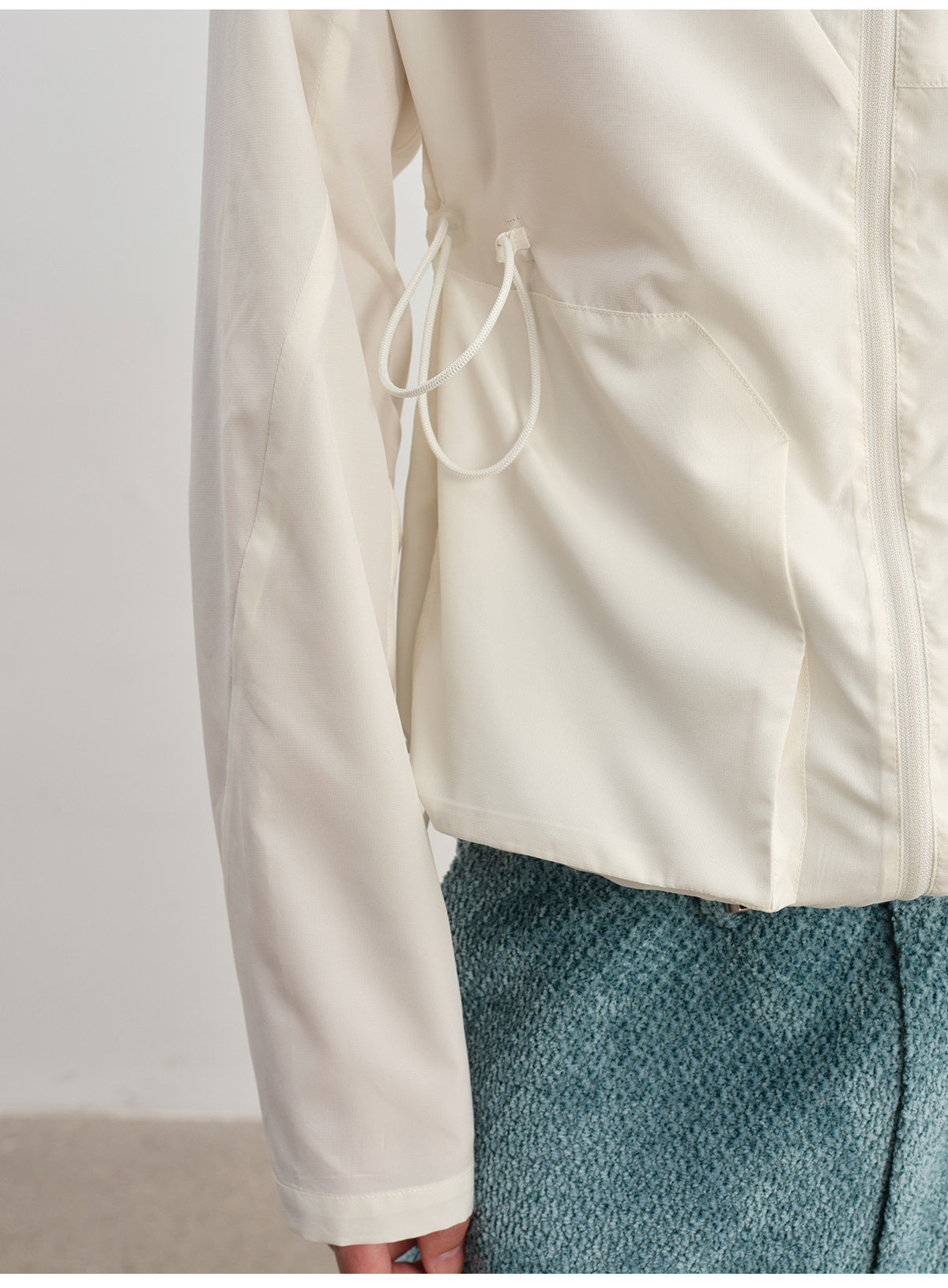 Drawstring Hooded Sun Protection Jacket