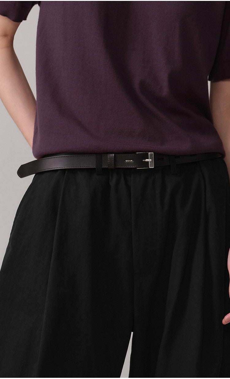 Retro-Style Cowhide Belt