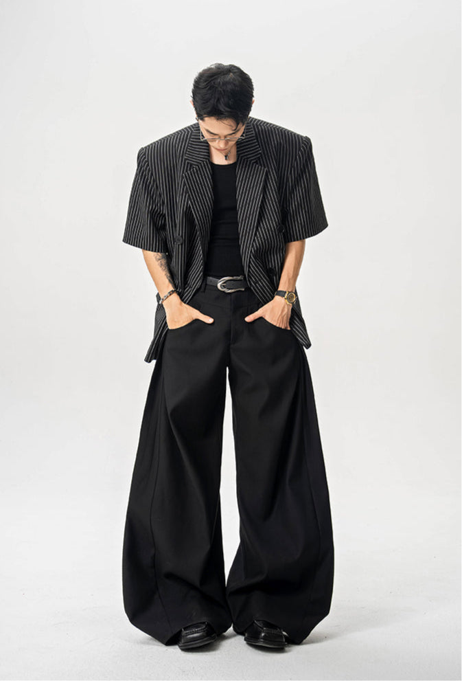 Heavyweight wide leg pants