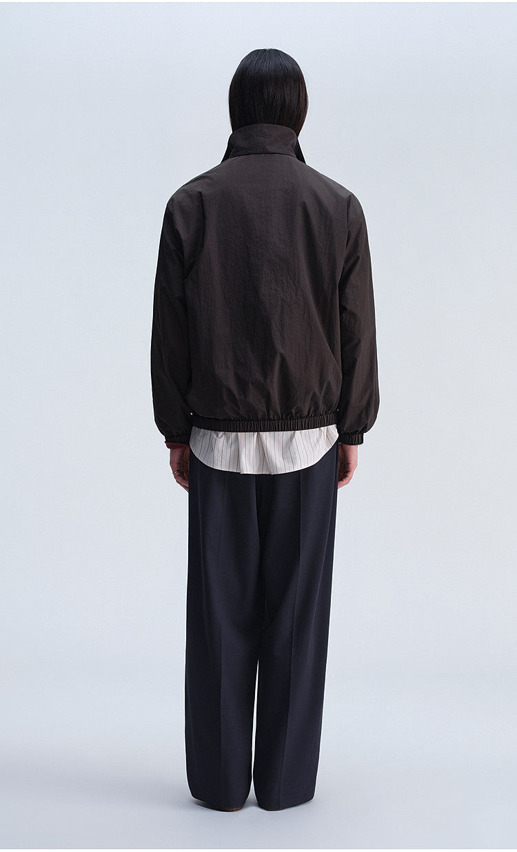 Casual Short Jacket with Stand-Up Collar