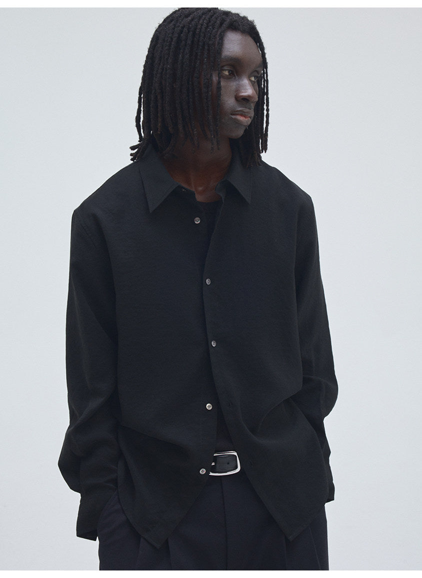 Lightweight Square-Collar Casual Shirt