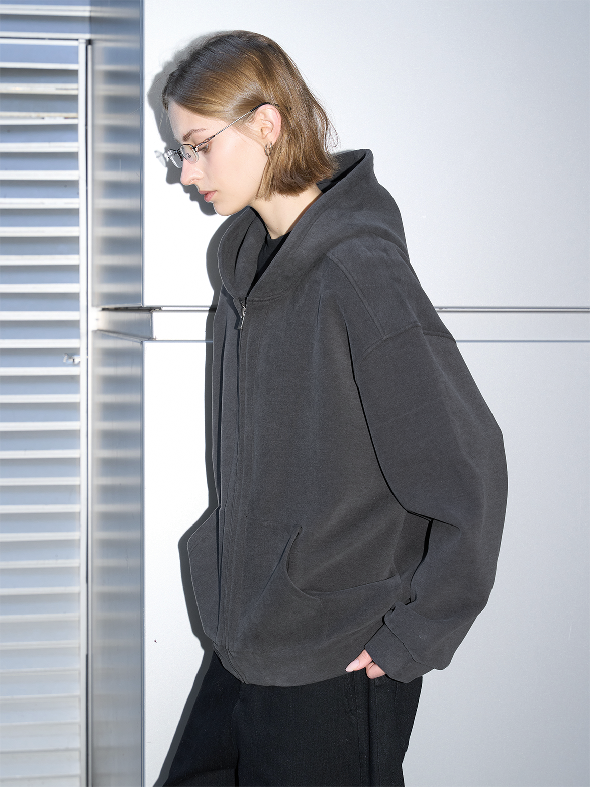 Zip-Up Hooded Sweatshirt