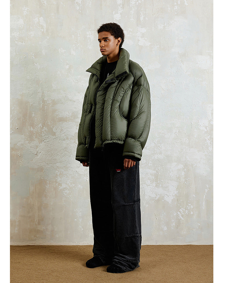 Wide Deconstructed Line Down Jacket