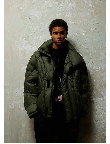 Wide Deconstructed Line Down Jacket