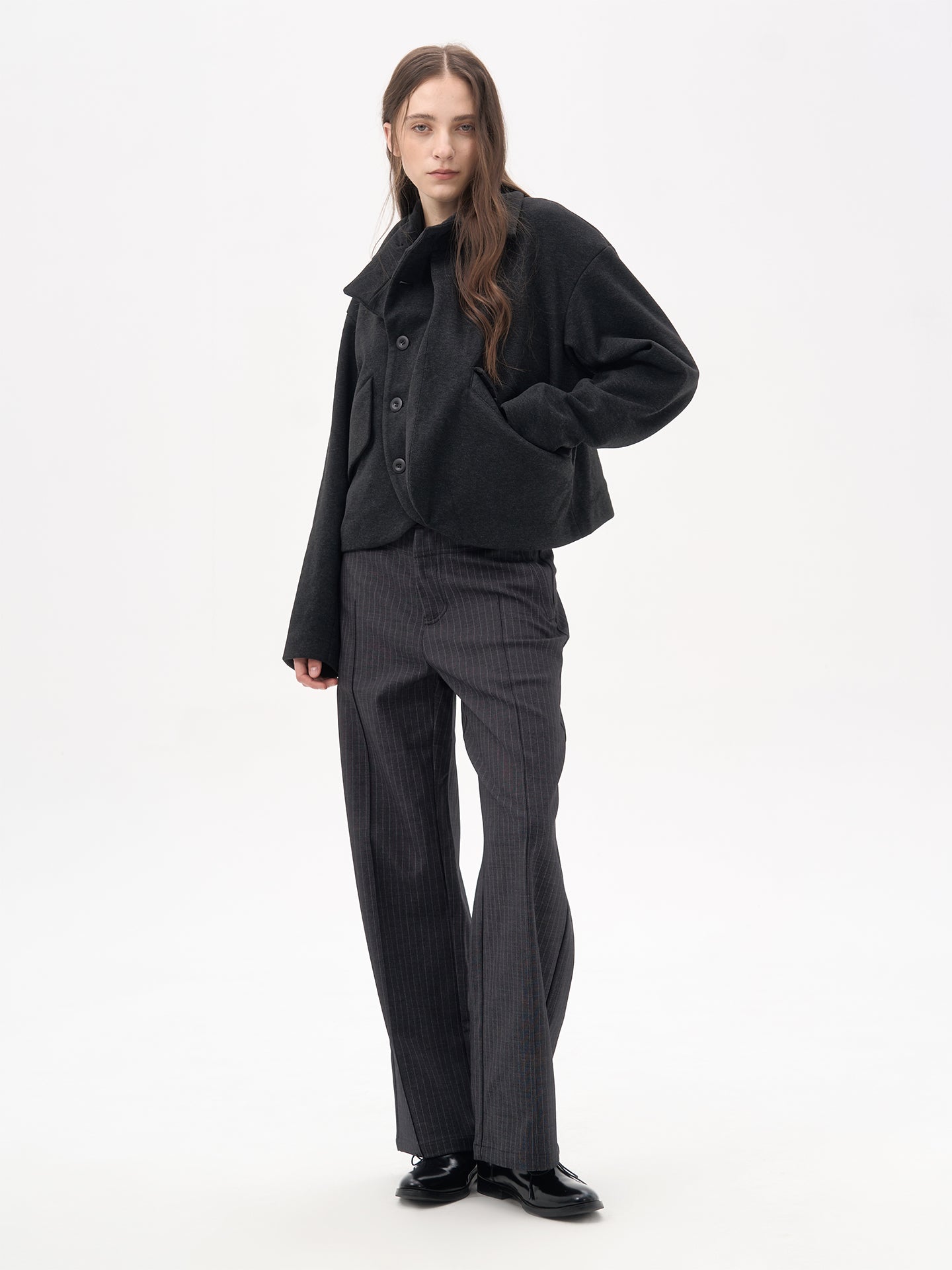 Stand Collar Cocoon Jacket