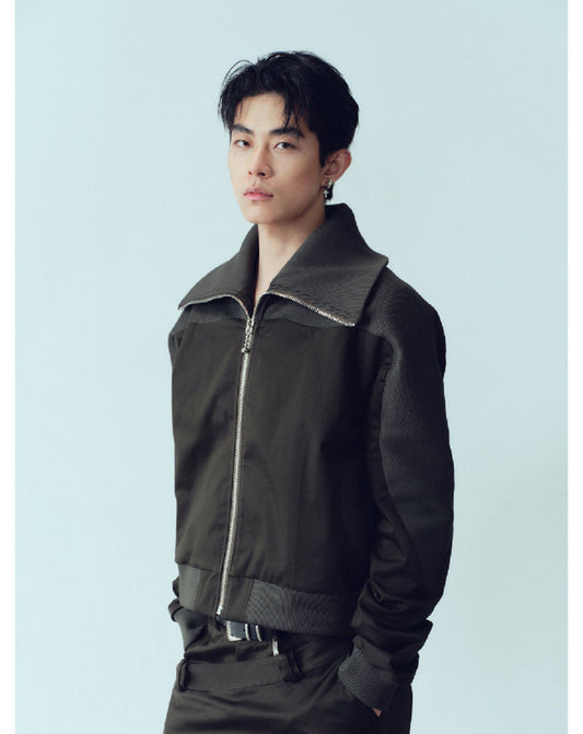 Large Lapel Zipper Jacket