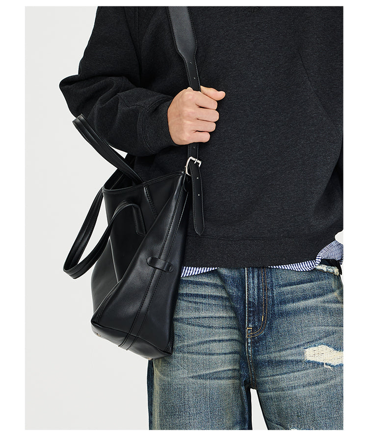 Metal Zipper Shoulder Bag