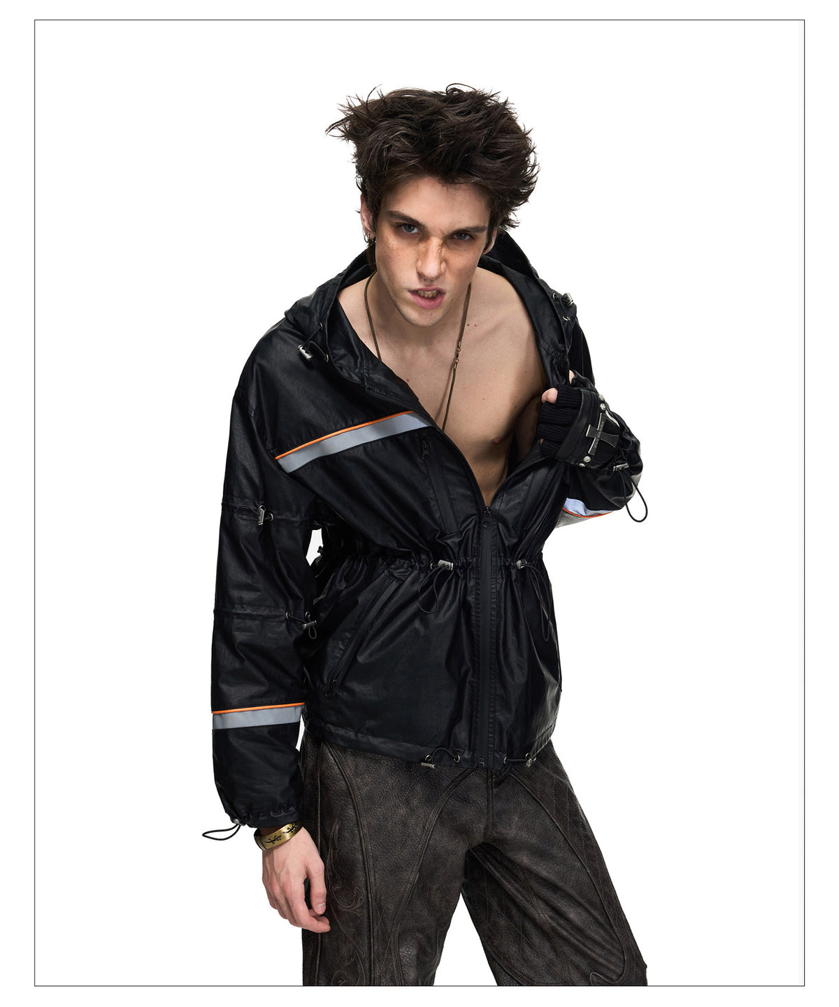 Jacket with a Waterproof Hood