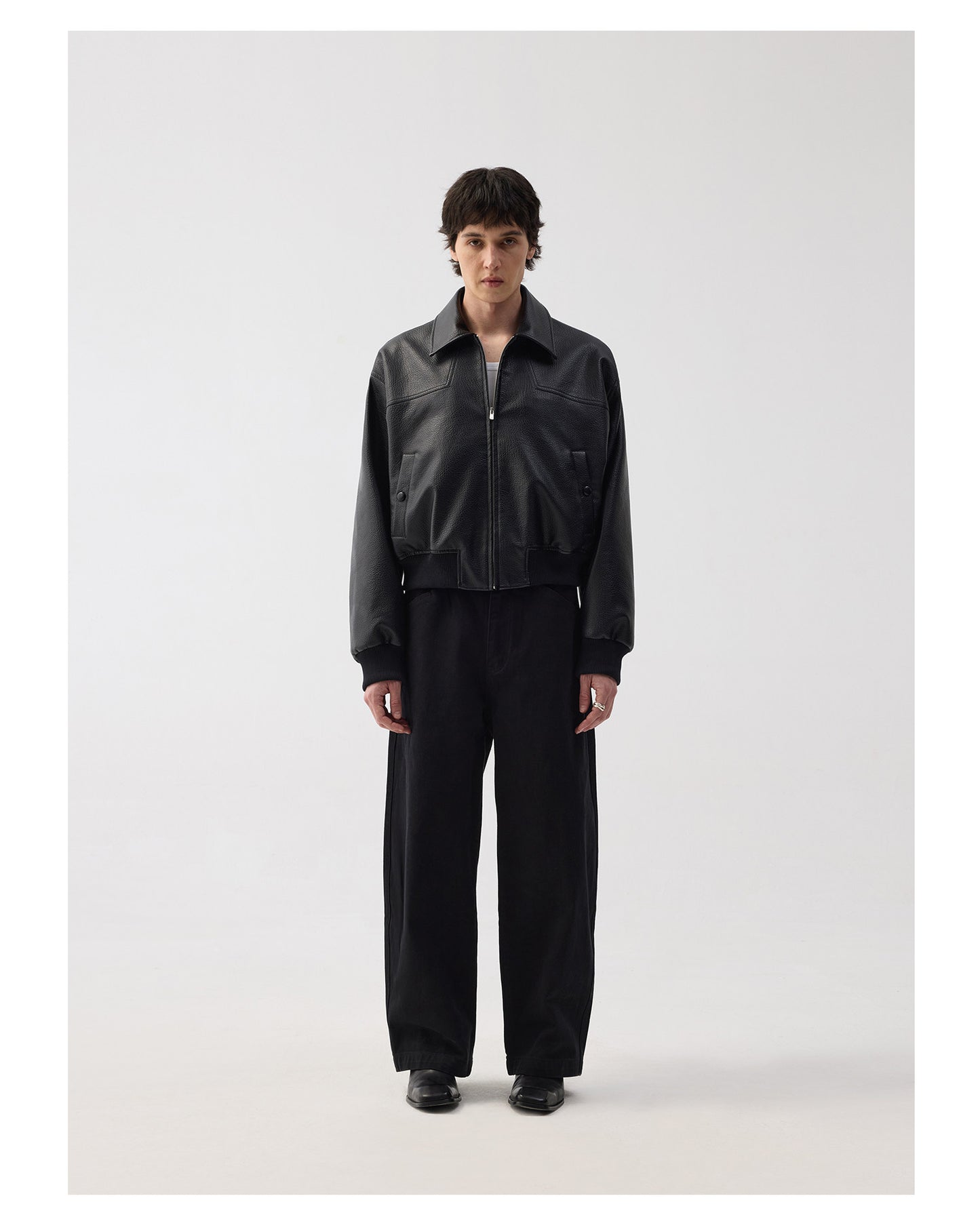 Adjustable waist loose-fit casual jeans