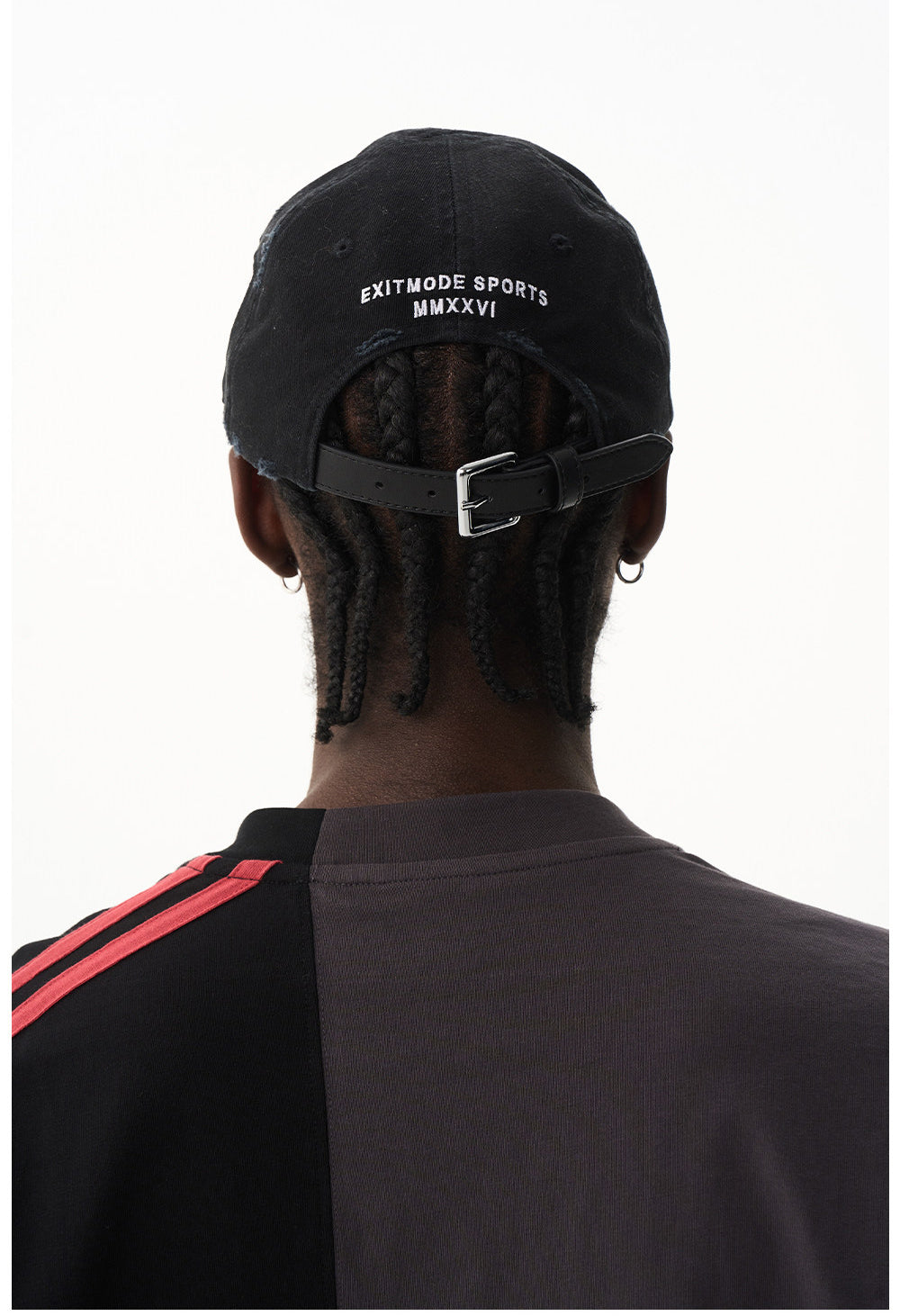 Wash-treated cap with embroidered patch