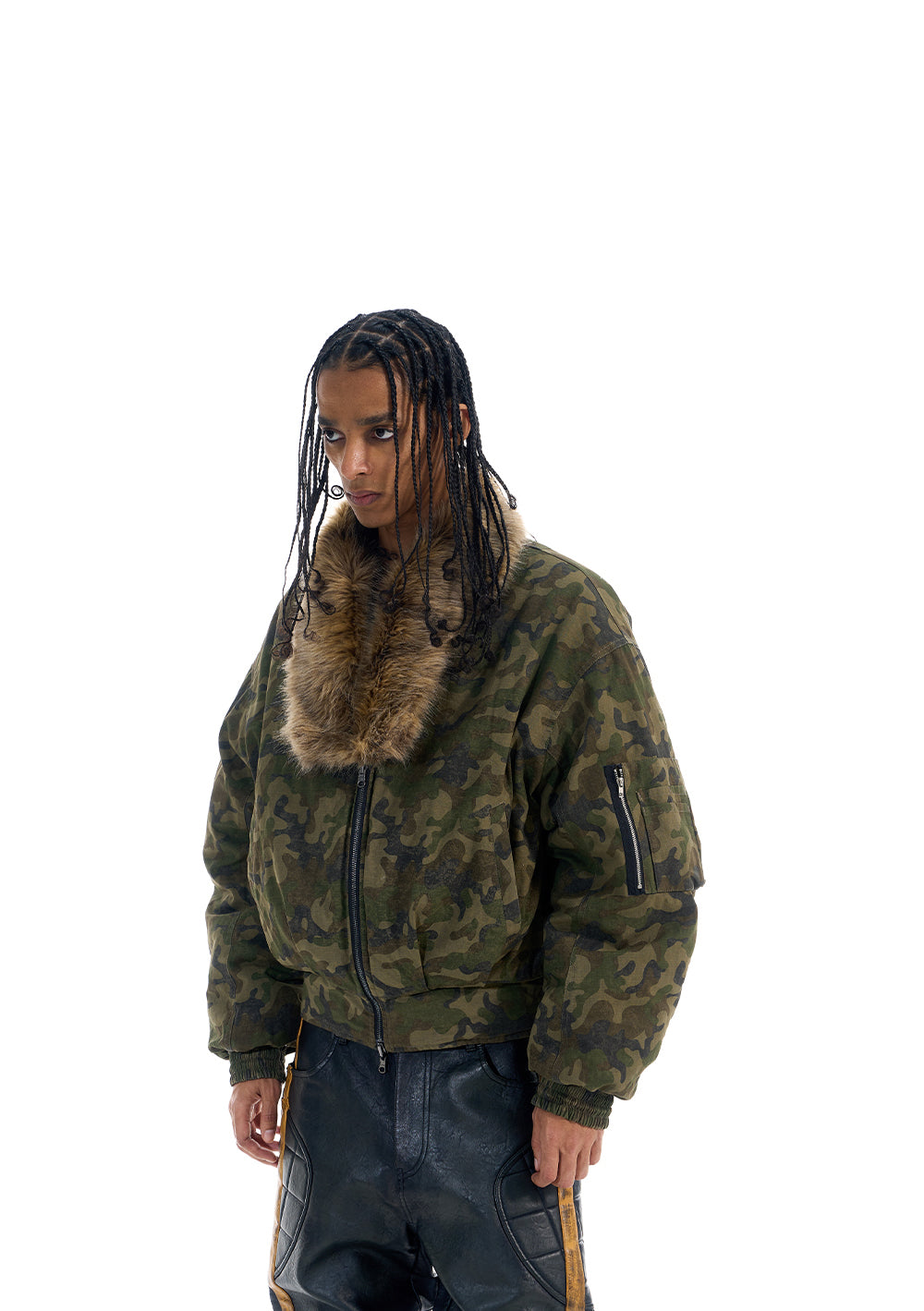 Reversible Camouflage Bomber Jacket