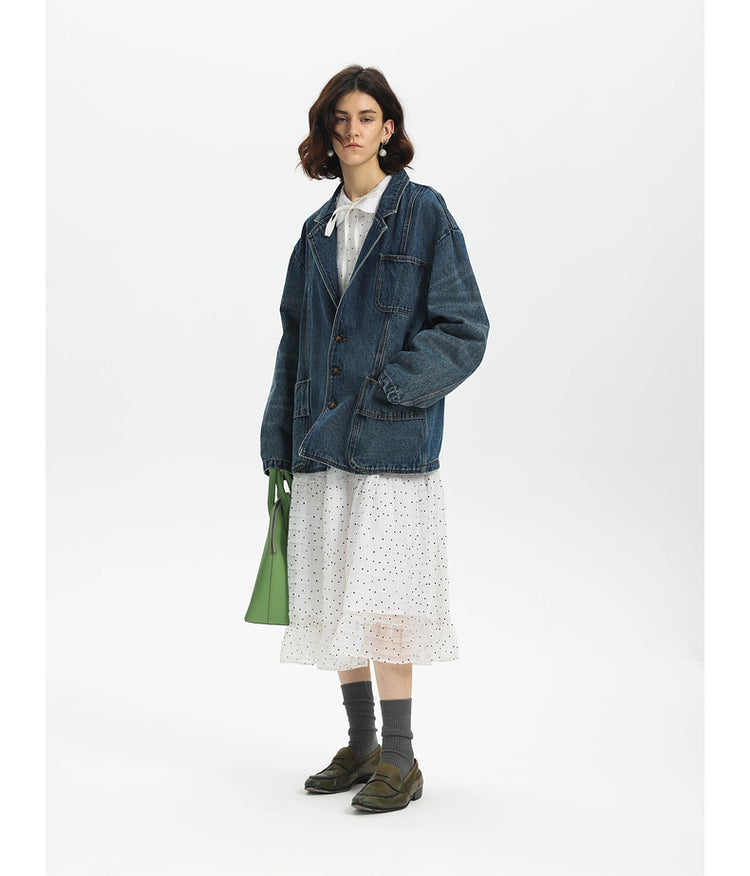 Retro Whisker Denim Jacket