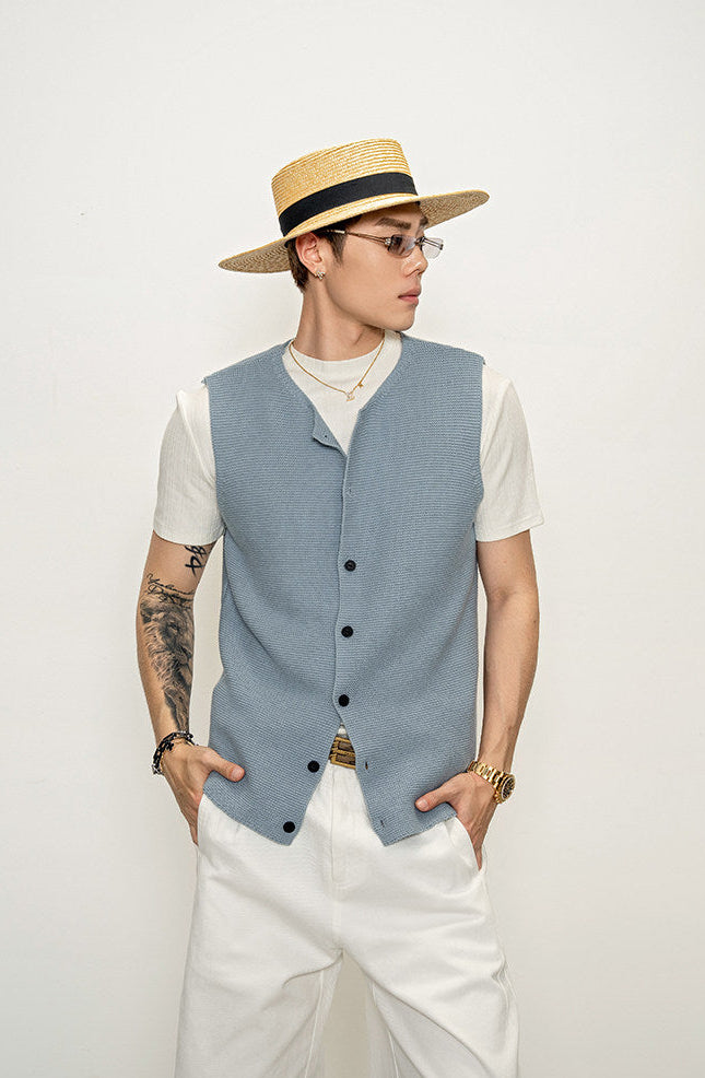 Breathable knit vest
