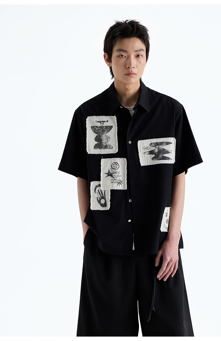 Hand Brush Patch Shirt