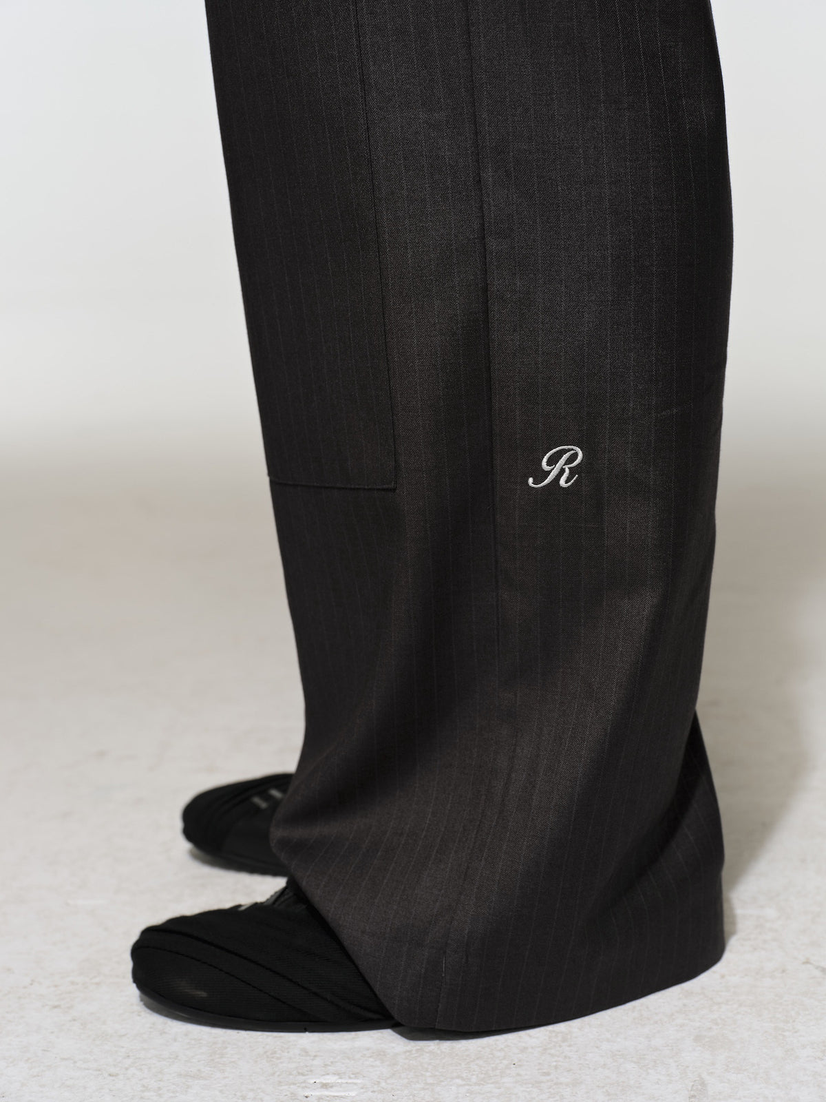 Straight-Leg Casual Pants with Elastic Waistband