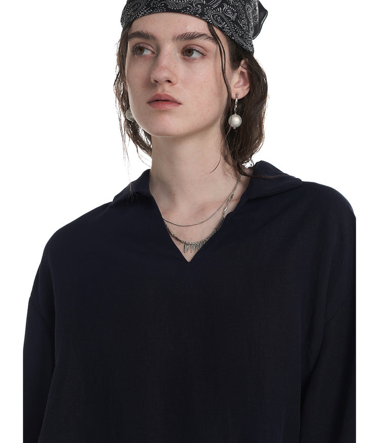 V-neck pullover shirt