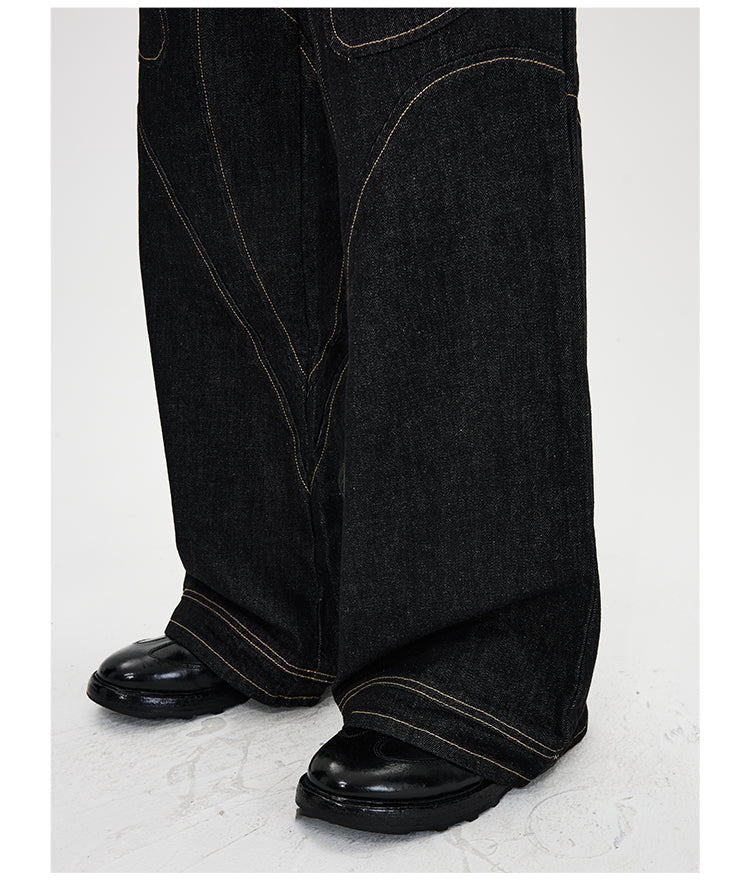 3D Arc Stitch Denim Pants