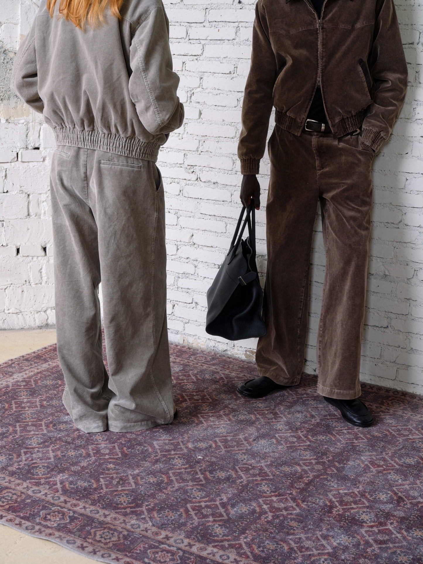 Double-Pleated Corduroy Pants