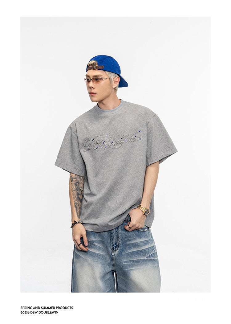 Handwritten Font Cotton T-Shirt
